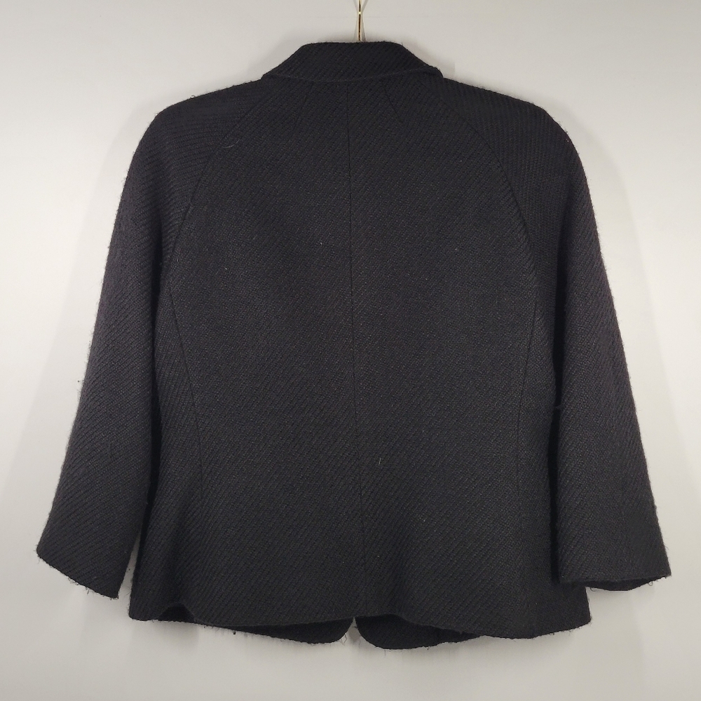 Talbots Black Wool Blend Hidden Button Jacket Bla… - image 2